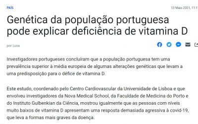 “Genética da população portuguesa pode explicar deficiência de vitamina D”, por Lusa